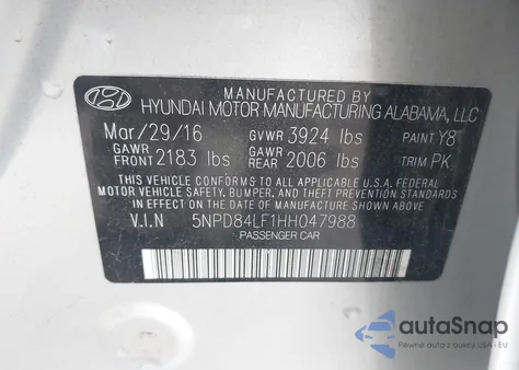 2017 Hyundai Elantra Se from USA, damaged, VIN 5NPD84LF1HH047988